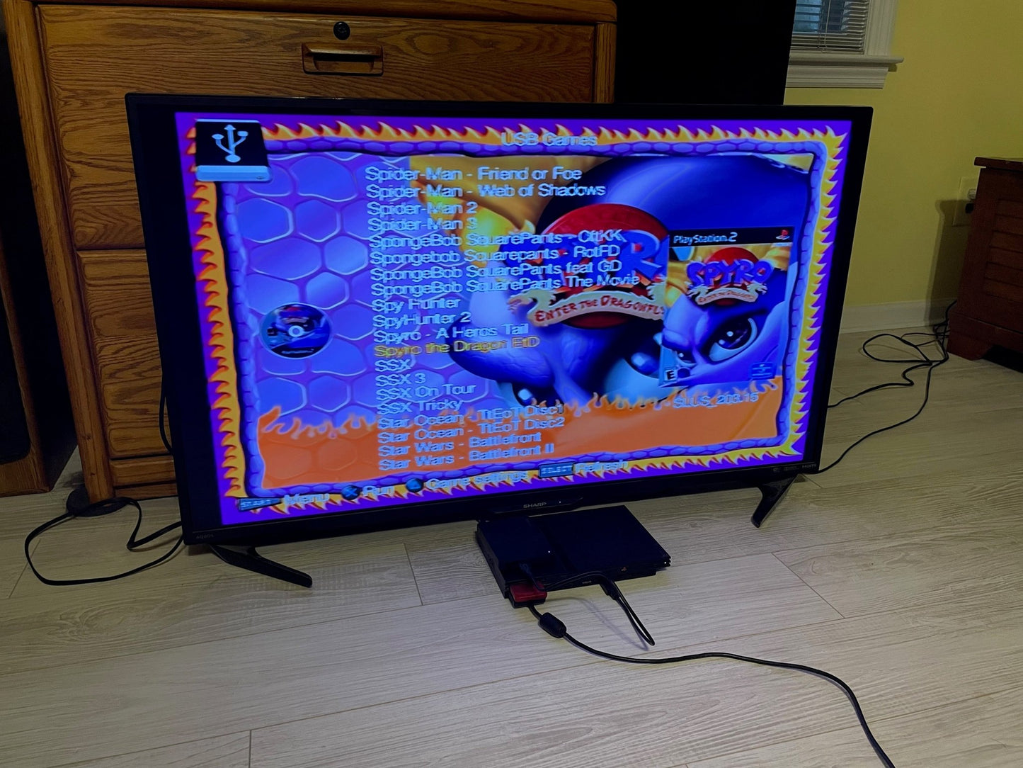 2TB Modded PS2 Slim Console - 100s of PS2 Titles - 1000s of Titles - Retro Modd