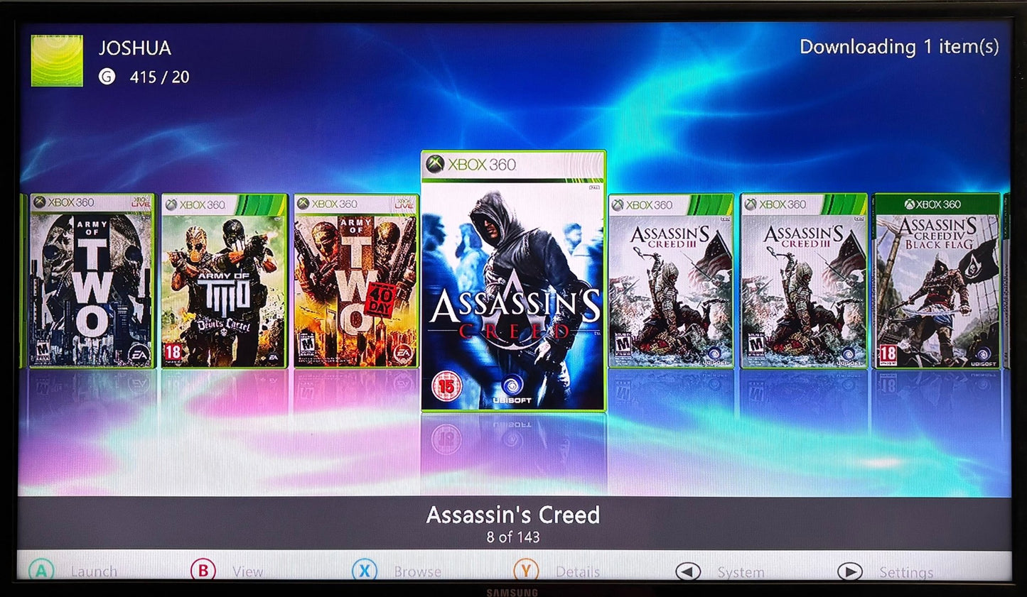 2TB Modded Xbox 360 Slim Bundle RGH RGH3 - Aurora Dashboard - 220+ Xbox 360 Games - Retro Modd