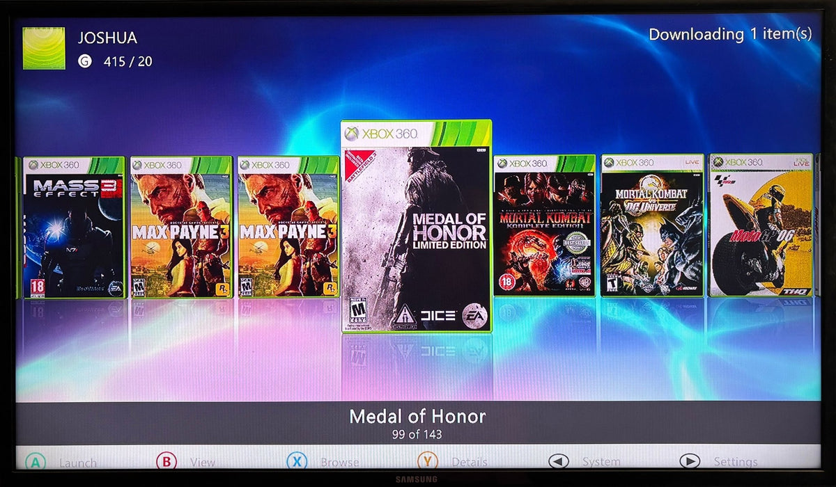 2TB Modded Xbox 360 Slim Bundle RGH RGH3 - Aurora Dashboard - 220+ Xbox 360 Games - Retro Modd