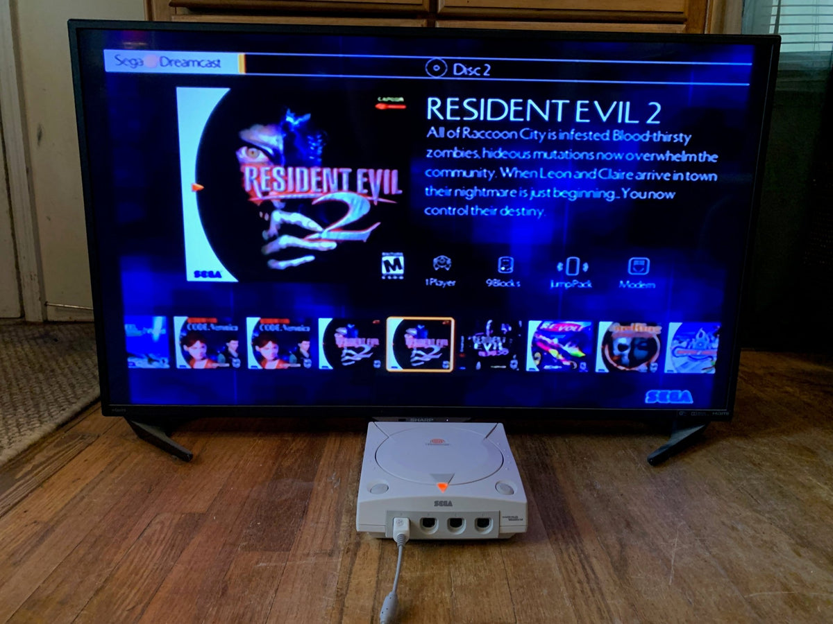 Modded Dreamcast Console HDMI Bundle - All US Dreamcast Titles - 1000s of Titles - GDEMU w/ 256GB Card - Controller VMU HDMI AC - Retro Modd