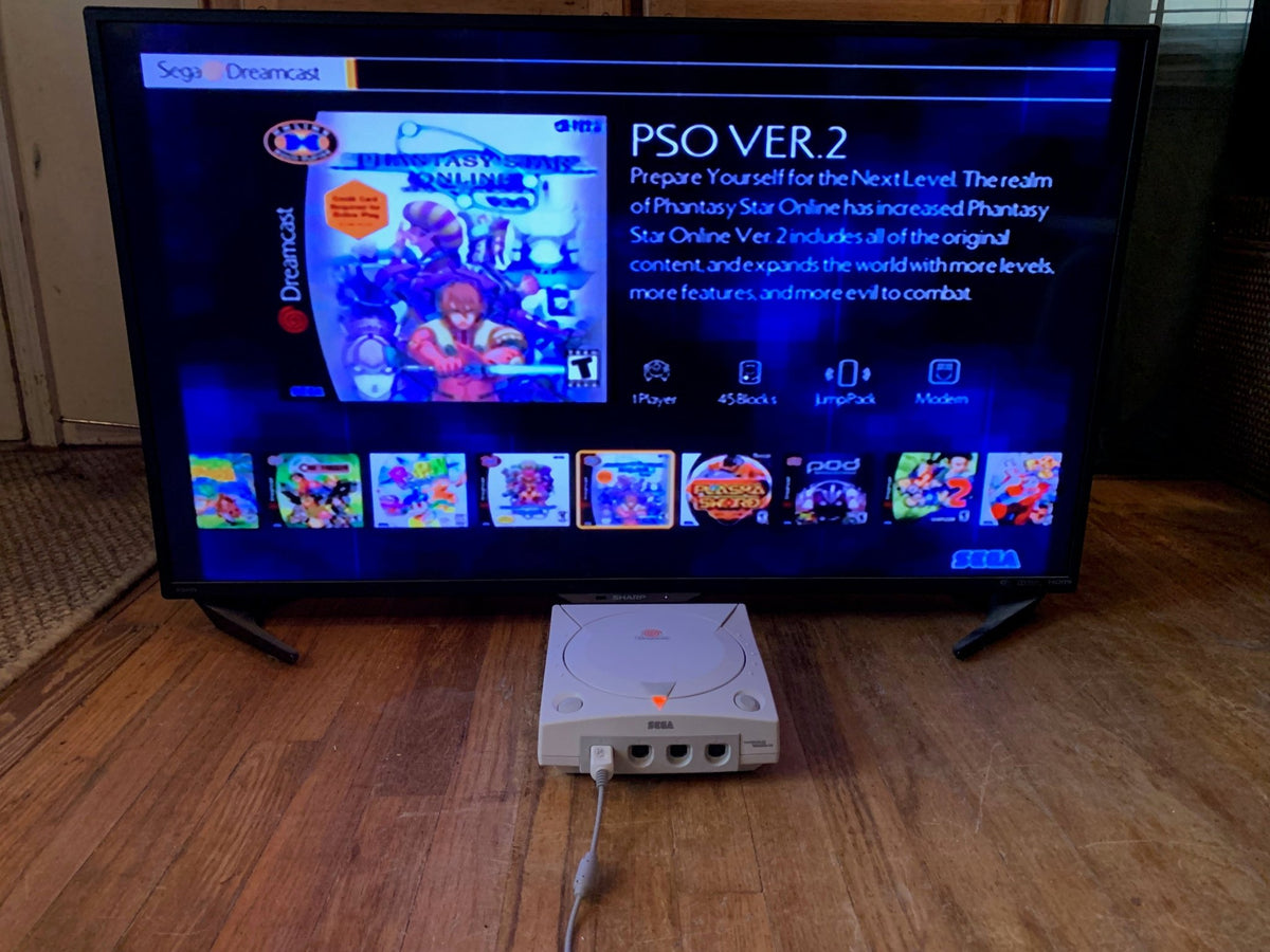Modded Dreamcast Console HDMI Bundle - All US Dreamcast Titles - 1000s of Titles - GDEMU w/ 256GB Card - Controller VMU HDMI AC - Retro Modd