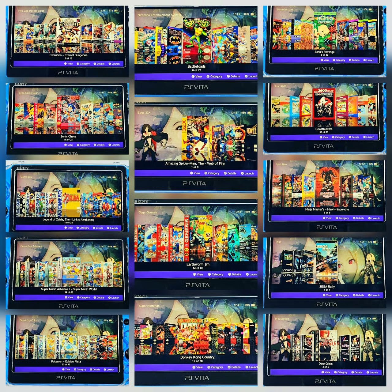 Modded PS VITA Bundle 256GB 70K Games Fully Loaded - Retro Modd