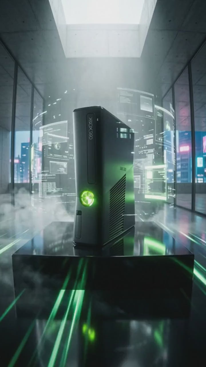 2TB Modded Xbox 360 Slim Bundle RGH3 - Aurora Dashboard - 270+ Xbox 360 Games 10,000+ Retro Titles