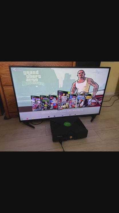 Console Xbox originale modifiée de 2 To avec plus de 880 titres Xbox américains et 10 000 ROM rétro